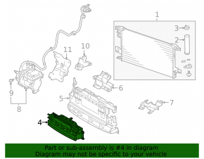 Lower radiator deflector Mitsubishi Outlander 16-22 2.4, 3.0