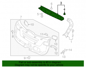 Upper trunk door trim Hyundai Santa FE Sport 13-14 dorest, beige