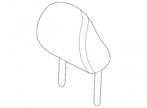 Front left headrest for Infiniti QX50 19-21, black leather with gray stitching