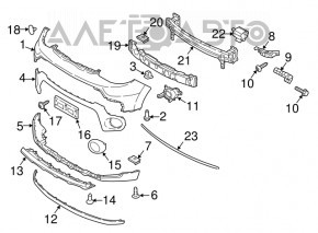 Front bumper mount left Kia Soul 14-19
