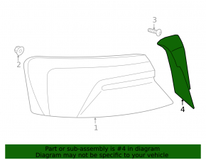 Right outer headlight trim for Audi A5 F5 20-25 5D