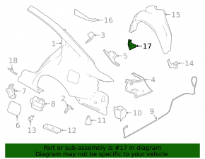 Rear right mudguard Nissan Altima 19-24 mounting defect