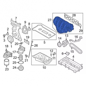 Intake manifold Ford Transit Connect MK2 13-22 2.5