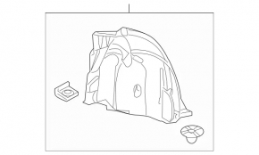 Front right rear fender liner for Mercedes W212 10-16