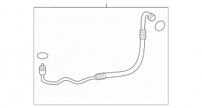 Air conditioner tube heater-condenser Mercedes W213 E 17-23 2.0T, 3.0T