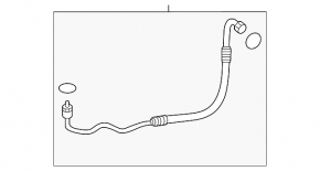 Air conditioner tube heater-condenser Mercedes W213 E 17-23 2.0T, 3.0T