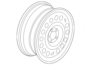 Spare tire space saver Ford Transit Connect MK2 13-18 R16 6.5J ET60 215/55, iron