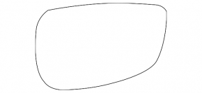 Right mirror element for Mazda CX-5 15-16, heated, convex