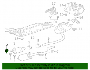 Front left muffler bracket Chevrolet Cruze 16-