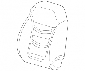 Chevrolet Volt 16 driver's seat back upholstery - brown and black leather, heated, wrinkled