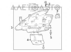 Headlight front right Nissan Murano z52 19- assembled rest LED