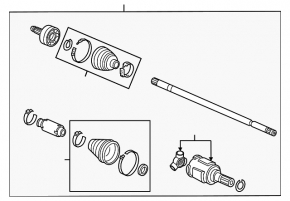 Front left half-shaft drive for Honda CRZ 11-15