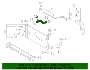 Upper Cooling Hose Subaru XV Crosstrek 18-23