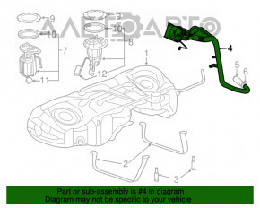 Fuel filler neck Chrysler 300 11-