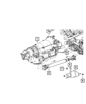 Cardan shaft cardan front Chrysler 300 11-14 3.6 AWD short
