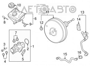 Master brake cylinder with reservoir Audi Q7 16-