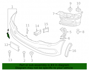 Plug towing hook front bumper BMW 5 G30 17-20