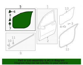 Door seal front right Mitsubishi Outlander Sport ASX 10-23