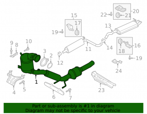 Intake pipe with catalytic converter VW Jetta 19- 1.4T