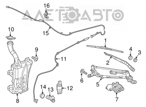 Dodge Dart 13-16 Windscreen Washer Reservoir with Cap, Without Sensor