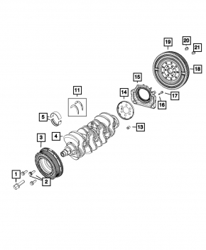 Flywheel Fiat 500L 14-16 1.4T 121k manual transmission