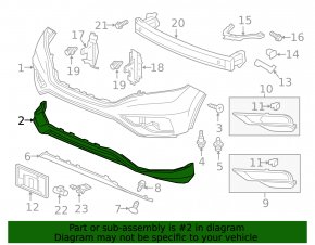 Front bumper lip Honda CRV 15-16 rest