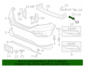 Front bumper mount left Honda CRV 12-16