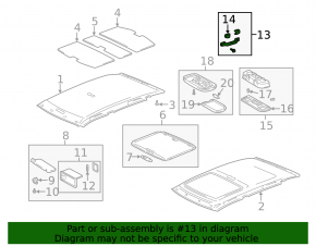 Rear ceiling handle for Lexus IS200 IS300 99-05