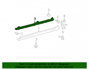 Right threshold bracket Toyota Camry v40 07-11 US