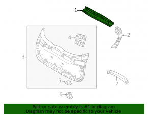 Hyundai Tucson 22-25 black upper trunk lid trim