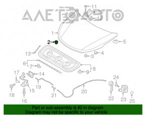 Hyundai Santa FE Sport 13-18 hood bumper, small
