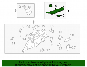 Left rear pillar trim behind the window, Kia Sorento 21-25 HEV, PHEV, gray