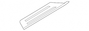 Door sill trim rear left outer Hyundai Sonata 15-19 black, scratch