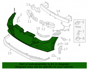 Front bare bumper Hyundai Sonata 20-22 US SEL, SEL Plus, Limited for parking sensors