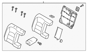 Rear seats, 2nd row, Kia Forte 4d 2017-2018