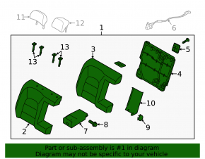 Rear seats, 2nd row, Kia Forte 4d 2017-2018