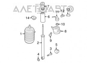 Rear left spring Porsche Macan 15-18 blue, orange