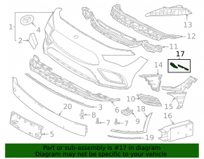 Front bumper bracket lower left Mercedes CLA 35 20-26