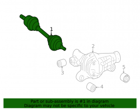 Drive axle shaft front left Mercedes W166 ML/GLE 12-19