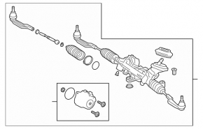 Mercedes A-class V177 19-22 electric steering rack