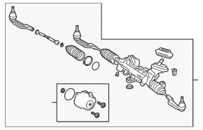 Mercedes A-class V177 19-22 electric steering rack