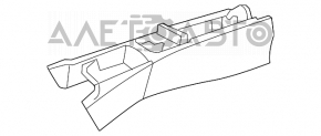 Mercedes W221 black center console tunnel