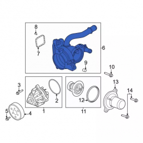 Thermostat housing Ford Explorer 20- 2.3T