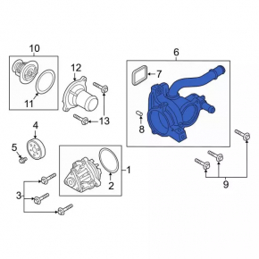 Thermostat housing Ford Explorer 20- 2.3T