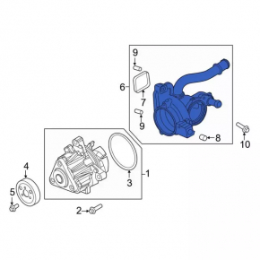 Thermostat housing Ford Explorer 20- 2.3T