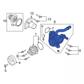 Thermostat housing Ford Explorer 20- 2.3T