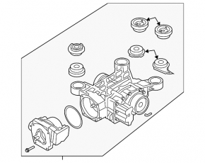 Rear differential gearbox VW Tiguan 09-17 without computer 88k