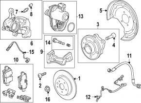 Hub front left GMC Terrain 18-