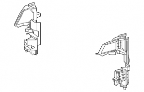 Right radiator deflector for Lexus ES300h 19-22