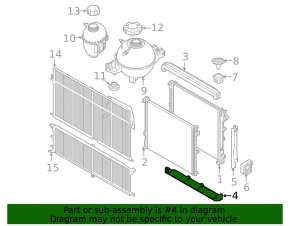 Lower radiator trim BMW X3 G01 18- 2.0T plastic